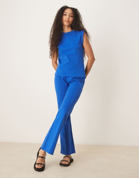 ASOS DESIGN - Ensemble en tissu interlock à surpiqûres - Bleu marine - view 1