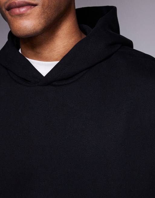 ASOS DESIGN ensemble oversize lourd 400 g/m² à col rond en noir, 5 de 5