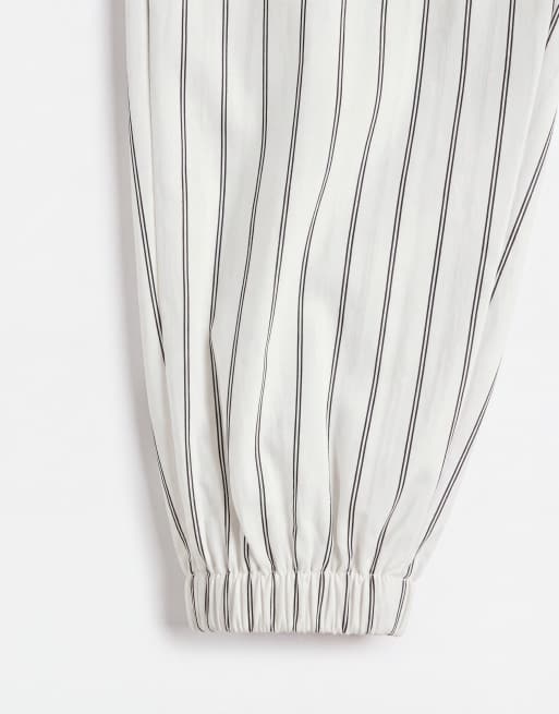 ASOS DESIGN ensemble pantalon ballon fluide à rayures fines, 9 de 9