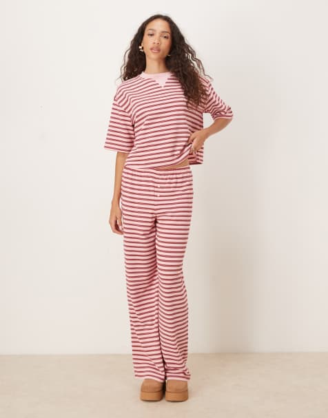 ASOS DESIGN - Ensemble texturé - Rose et bordeaux - view 1