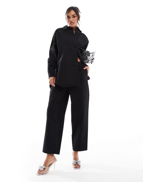 ASOS DESIGN - Ensemble thermocollé avec chemise et pantalon - Noir - view 1