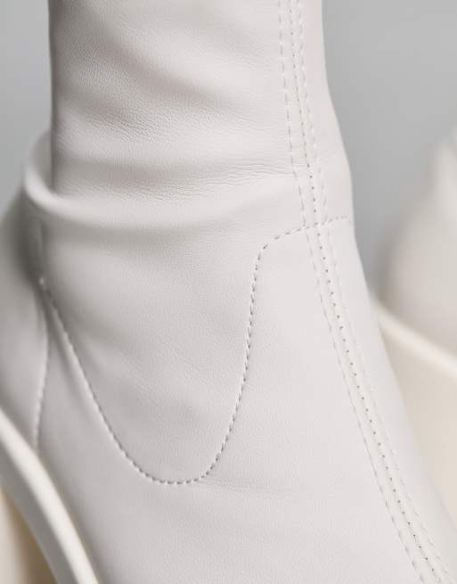 ASOS DESIGN - Entice - Bottines souples à semelle plateforme - Blanc, 3 de 4