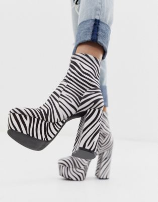 topshop zebra boots