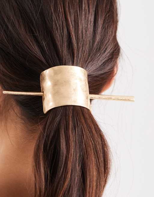 ASOS DESIGN - Épingle à cheveux texturée effet brossé - Doré, 3 de 3