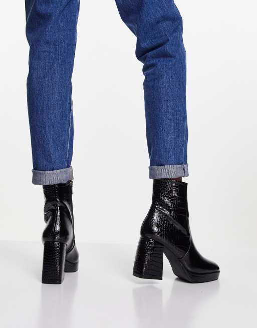 Asos croc boots best sale