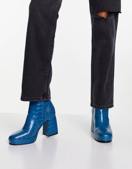 Asos hot sale blue boots