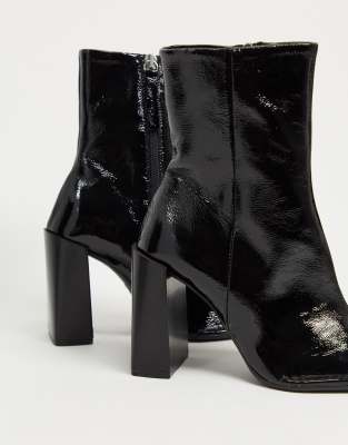 asos patent leather boots