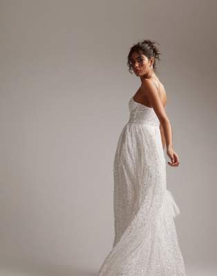 ASOS Bridal ASOS EDITION size 6 Eva embellished cami midi wedd Wedding  Dress Save 41% - Stillwhite