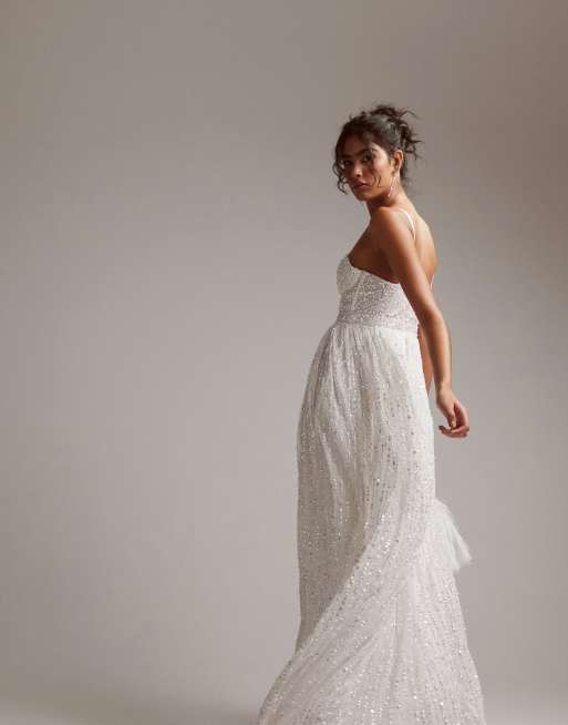 Asos edition embellished cami wedding dress online