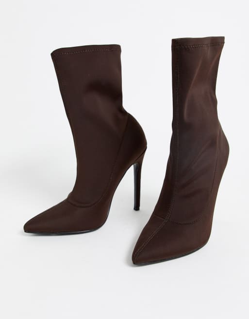 Brown clearance sock booties