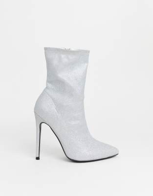 silver high heels asos
