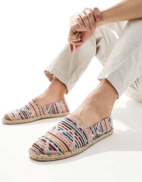 ASOS DESIGN - Espadriller med azteker-mønster i kanvas - view 1