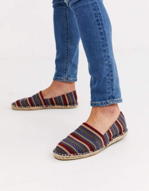 ASOS DESIGN - Espadrilles a righe multicolore, 1 di 4