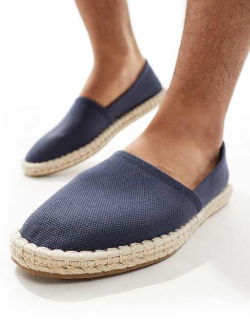 ASOS DESIGN - Espadrilles blu navy in tela, 3 di 4