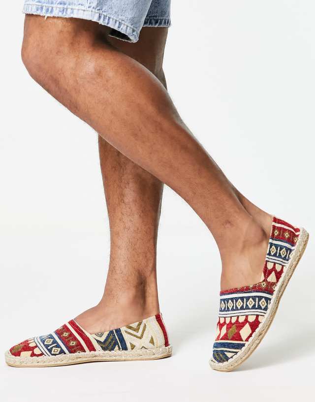 ASOS DESIGN espadrilles in aztec print