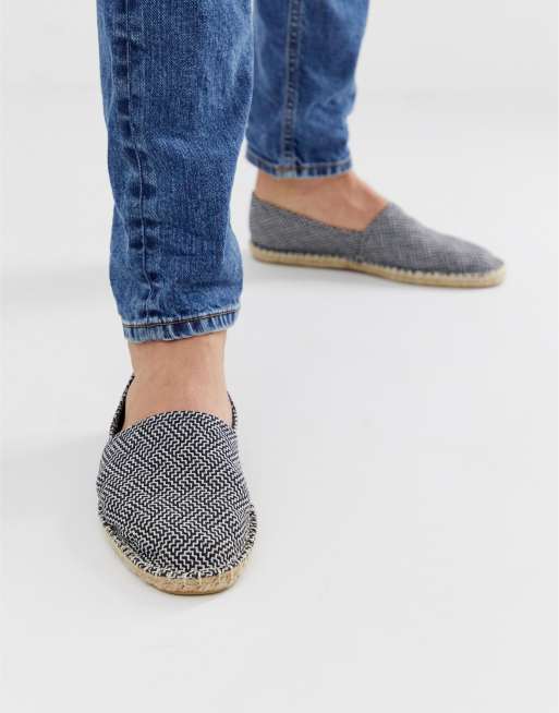 black and white espadrille flats