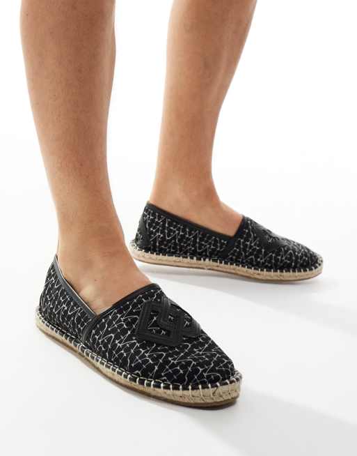 ASOS DESIGN espadrilles in black weave | ASOS