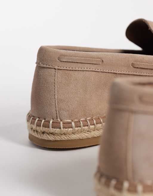 ASOS DESIGN - Espadrilles in camoscio grigio chiaro con morsetto, 4 di 4