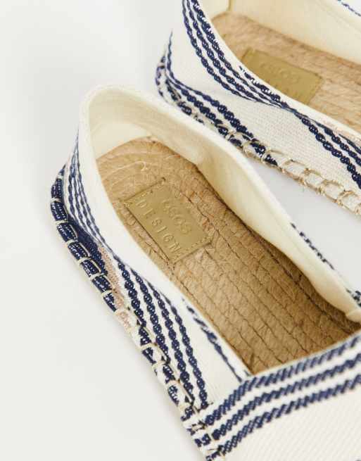 Navy and sales white espadrilles