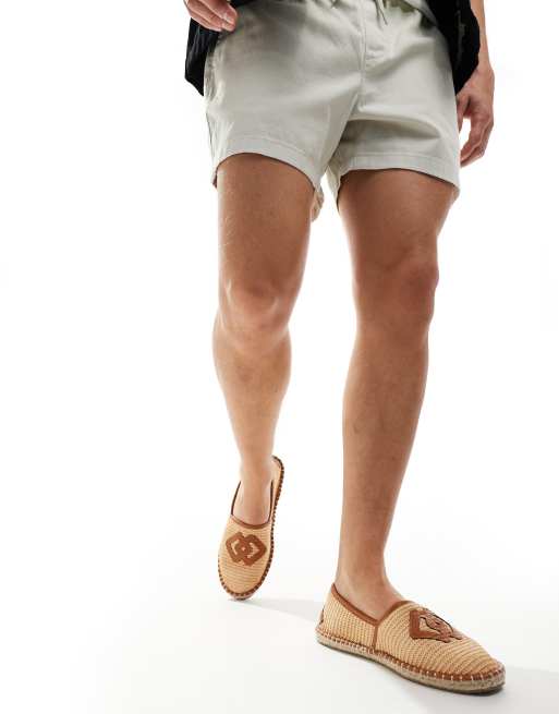 NWT  DESIGN LACE-UP ESPADRILLES IN STONE WEAVE ASOS DESIGN weave espadrille in stone | ASOS main image 3