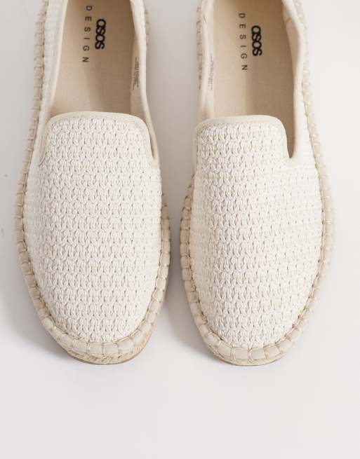 ASOS DESIGN - Espadrilles intrecciate bianco sporco naturale, 3 di 4
