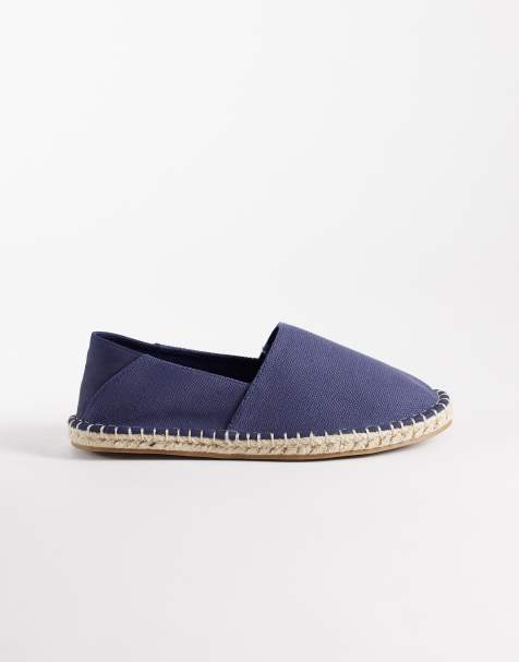 ASOS DESIGN - Espadrilles met step down in marineblauw canvas - view 1