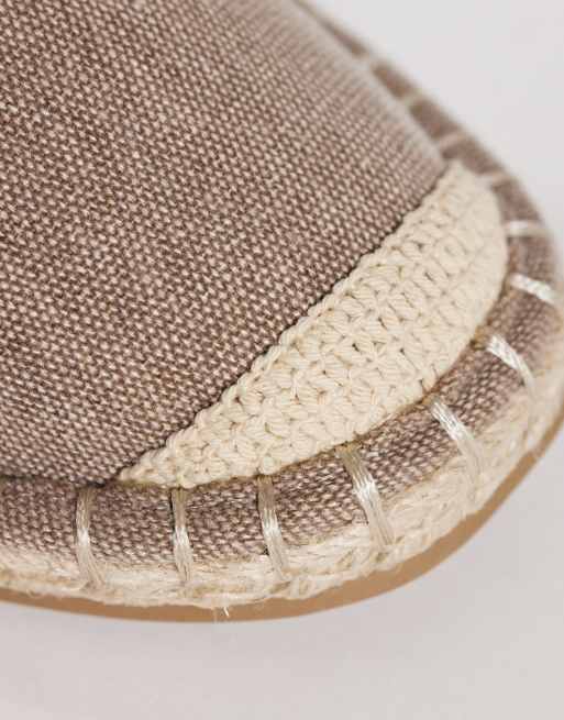 ASOS DESIGN - Espadrilles met teenstuk van raffia in lichtbruin canvas, 4 van 4