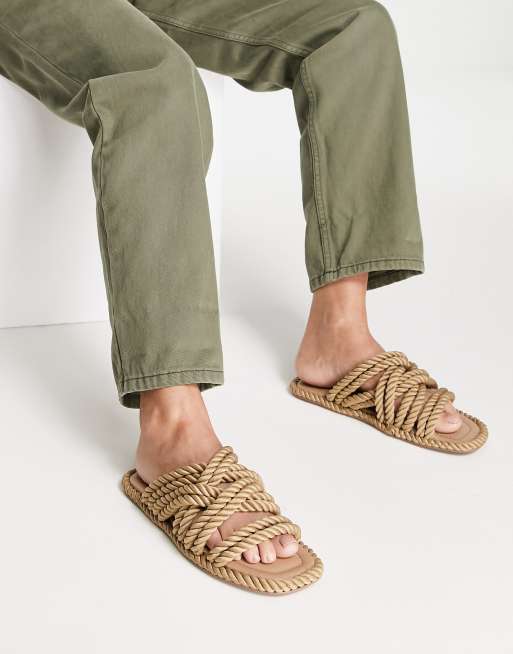 ASOS DESIGN - Espadrilles van springtouw in naturel