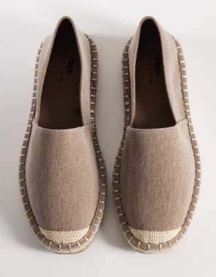 Asos Design Espadrilles With Raffia Toe Caps In Multi