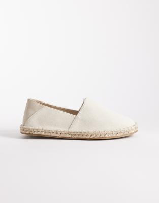  espadrilles with step down in beige canvas