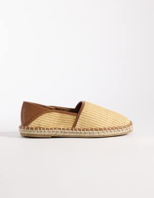 Asos Design Espadrilles With Step Downs In Neutral