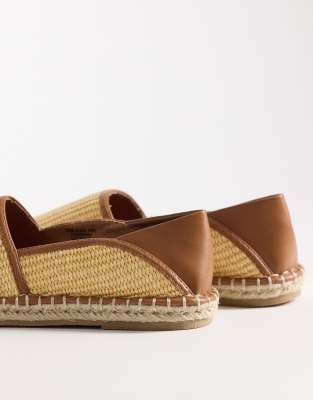 Asos Design Espadrilles With Step Downs In Neutral