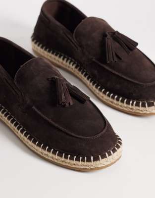 ASOS DESIGN ASOS DESIGN espadrilles with tassle in brown suede
