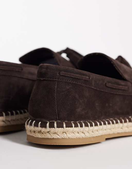 ASOS DESIGN espadrilles with tassle in brown suede, 4 of 4