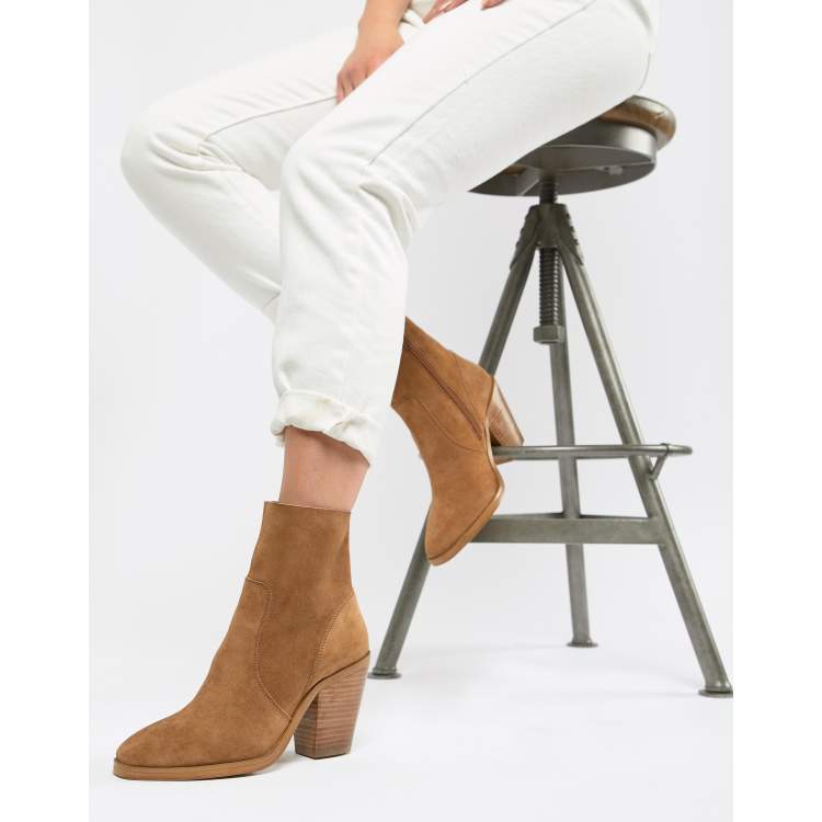 Asos design espresso suede ankle boots online