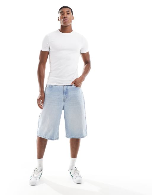 ASOS DESIGN essential 2 pack muscle fit t-shirts in dark green and white , 3 of 4