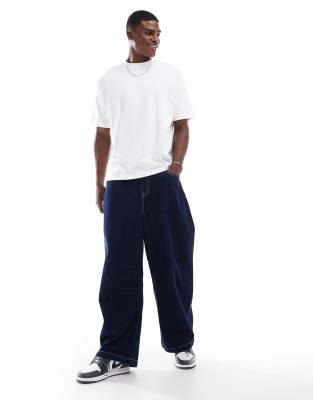 Asos Design Essential 2 Pack Muscle Fit Rib Knit T-shirts In White