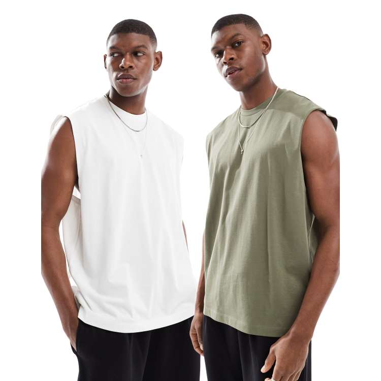 トップス Haig'done DAMAGE TANK TOP /khaki Damage Tank Top / Khaki – Haig'done