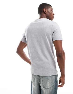 ASOS DESIGN 3 pack t-shirt with crew neck in black, white and gray heather