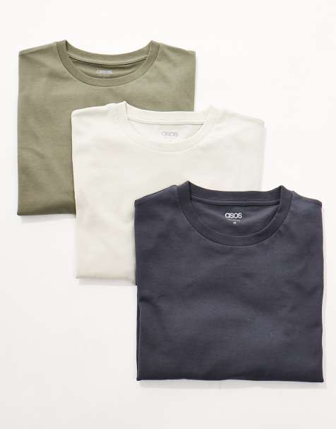 ASOS DESIGN essential 3 pack crew neck t-shirts in multiple colors - view 1