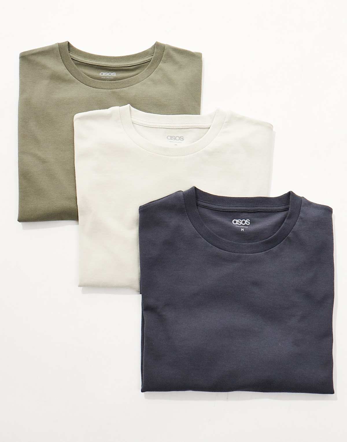 ASOS DESIGN essential 3 pack crew neck t-shirts in multiple colours