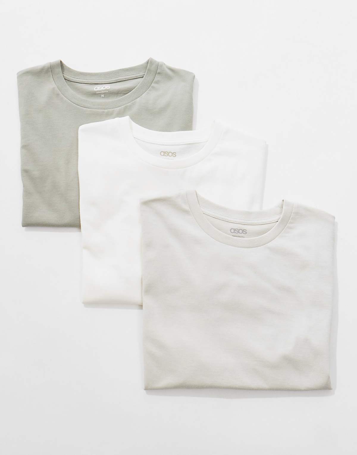 ASOS DESIGN essential 3 pack crew neck t-shirts in multiple colours