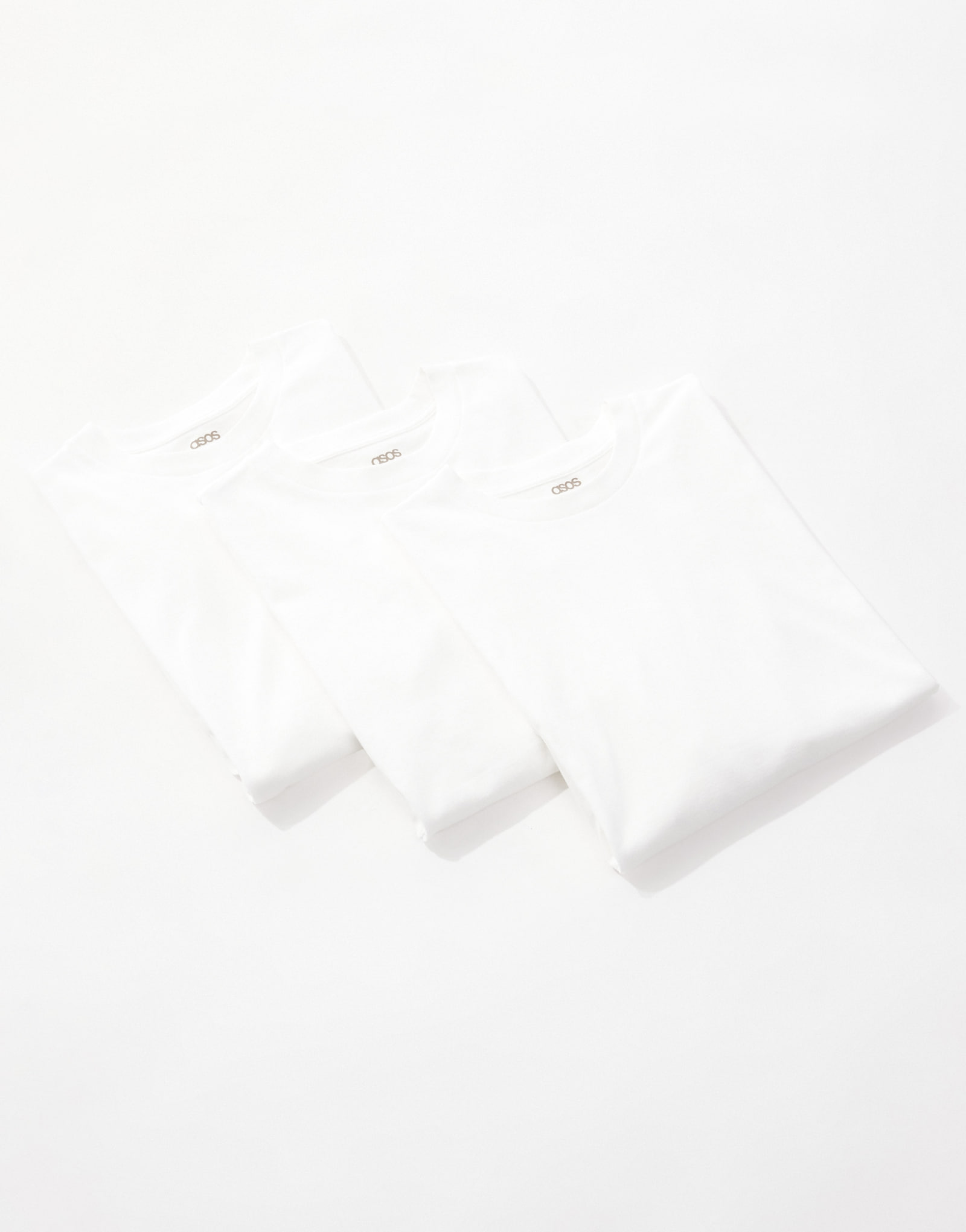 ASOS DESIGN essential - 3 упаковки футболок большого размера белого цвета   