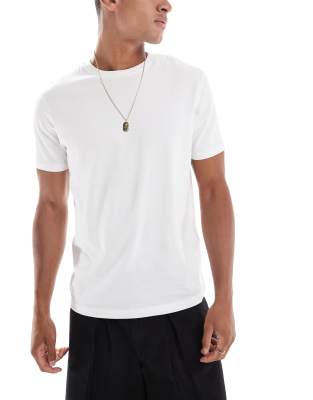 Asos Design Essential 5 Pack Crew Neck T-shirts In White