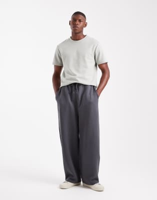 Asos Design Essential Balloon Oversized Sweatpants In Gray