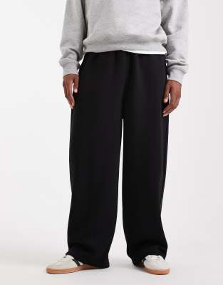 Asos Design Essential Balloon Oversized Sweatpants In Black