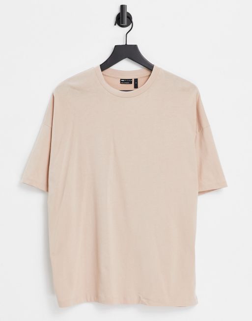 ASOS DESIGN – Essential – Beżowy T-shirt oversize