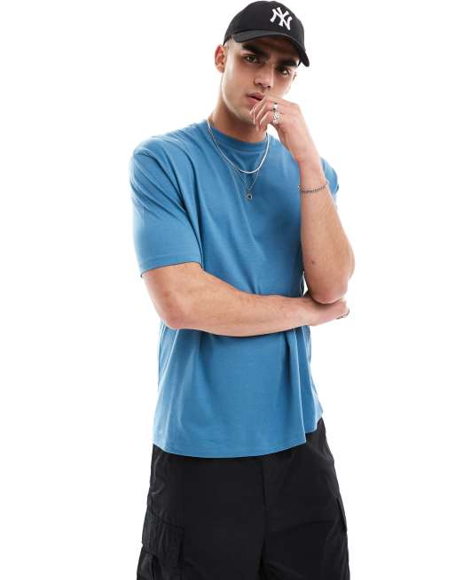ASOS DESIGN – Essential – Blå t-shirt i oversize
