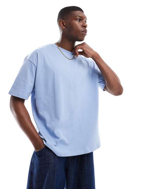 ASOS DESIGN – Essential – Blå t-shirt i oversize