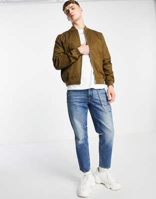 asos brown bomber jacket